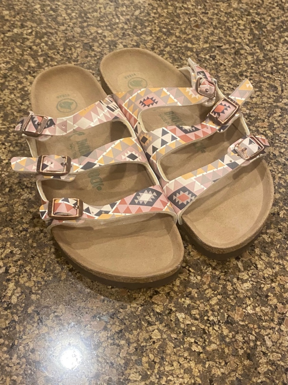 Birkenstock Florida Vegan EU38/US7 Narrow Fit Taupe Birko Sandals